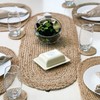 Chardin home Jute Braided Oval Table Runner | Boho Table