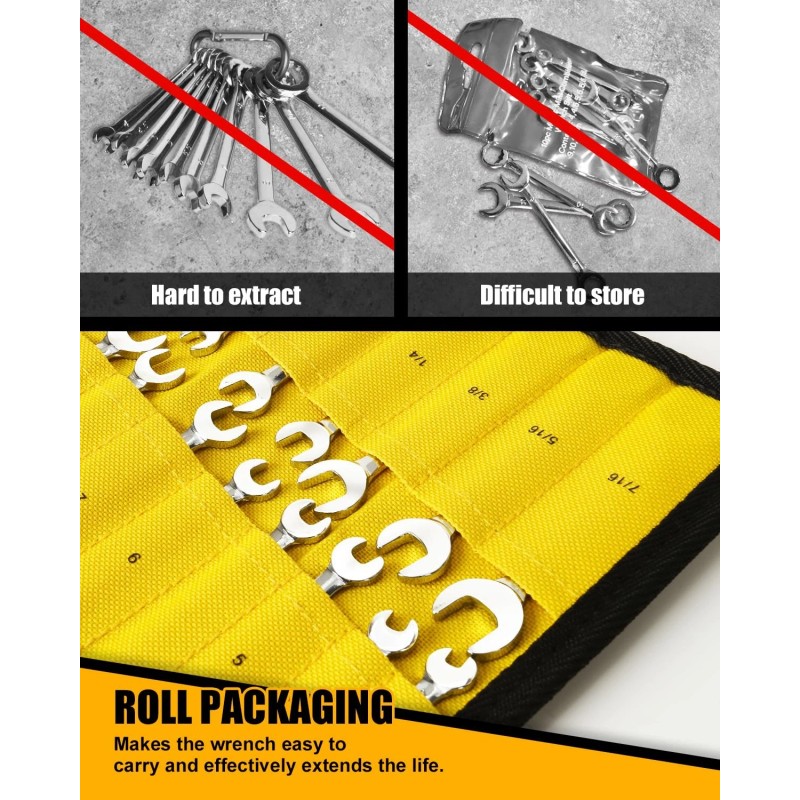 THYENTUL 20Pcs Small Wrench Set Mini Metric & SAE Ignition