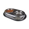 Van Ness Pets Stainless Steel Large Double Dish Dog Food