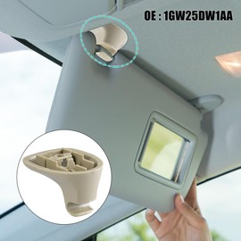 MACHSWON 2pcs for Chrysler 200 2011-2015 Beige Car Plastic Sun Visor Hook Clip Bracket Retainer 1GW25DW1AA for Dodge Avenger 2008-2014 for Chrysler Sebring 2007-2010