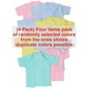 ToBeInStyle Girl's 4-Pack Short Sleeve Kimono Tee Shirts - Pastel