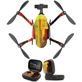 MightySkins Skin Compatible with GoPro Karma Drone Headphones wrap Cover Sticker Skins Painted Wood