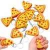 24Pcs Pizza Keychains Bulk Stress Relief Pizza Keyring Pizza Birthday