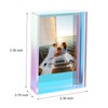 Bolidery Polaroid Picture Frame 2x3, Freestanding Sliding Iridescent Acrylic Picture