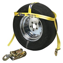 Ancra Cargo 30TB-MS: Tire Bonnet, W/Ratchet, 14"-15" Tires, Snap Hooks, Yellow