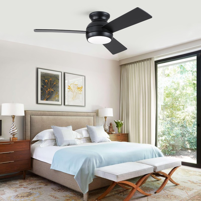 putroad 42 Inch Ceiling Fans with Lights: Low Profile Ceiling
