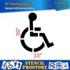 Parking Lot Stencil - 39" - ADA Handicap Stencil (3"