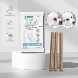 Nature's Protection Superior Care White Dogs Grain-Free Joint Health Dog Treats, Soft and Moist Supplemental Snacks with White Fish, Pack of 7