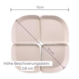 SOFTCOREFOOD Weighted Stone for Fermenting / 11 cm / 4 Pieces Suitable for 2 Litre Fido Glass