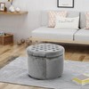 Christopher Knight Home Tiernan Round Velvet Upholstered Ottoman, Small Footrest