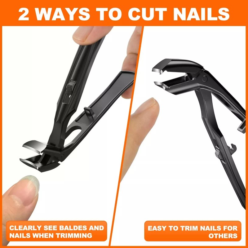 DRMODE Toenail Clippers for Seniors Thick Toenails 2024 Upgrade Angled
