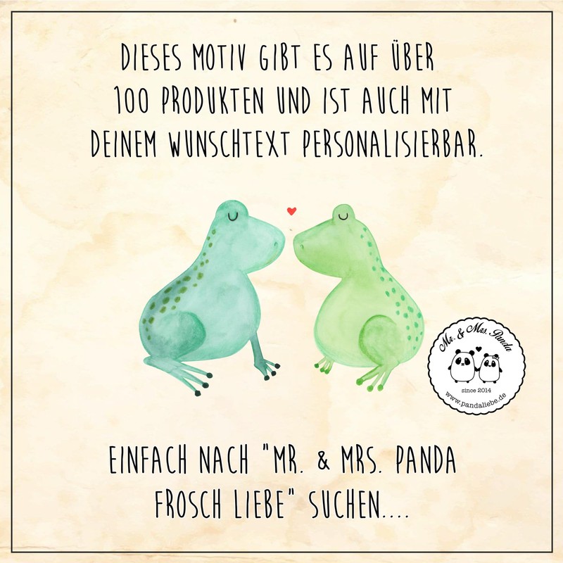 Mr. & Mrs. Panda Frog Love Cosmetic Bag, White, Hand