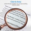 MSLAN Magnifying Glass,10X Antique Copper Handheld with Wooden Handle and