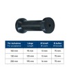 Sprenger Black Rubber Keel Roller | 125 mm Length for