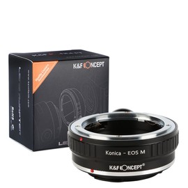 K&F Concept Lens Mount Adapter KF-AREM-T (Convert Konica AR Mount Lens to Canon EF-M Mount) with Tripod Seat