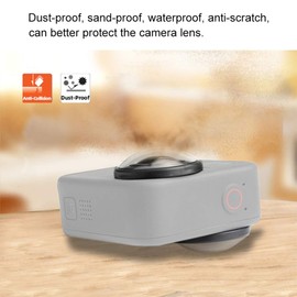 Tenglan 2Pcs / Set Cubierta de Marco de Lente Protectora de acrílico Compatible con Go-Pro MAX Anti-Oil Anti-Scratch Lens Protector Accesorios de la cámara