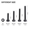 280Pcs M3 Machine Screw with Box, Black Color Grade 12.9