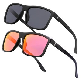 NIEEPA Square Polarized Sunglasses For Men Women Spring Hinge Design For Driving Cycling Fishing Sports Wayfarer Shades