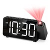 LOFICOPER Projection Alarm Clock, Digital Clock for Bedrooms with 7.4