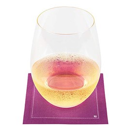 Restaurantware Napluxe 4.5 x 4.5 Inch Cocktail Napkins 500 Disposable Beverage Napkins - Soft Sustainable Purple Cotton Square Napkins Highly Absorbent For Weddings Or Birthdays