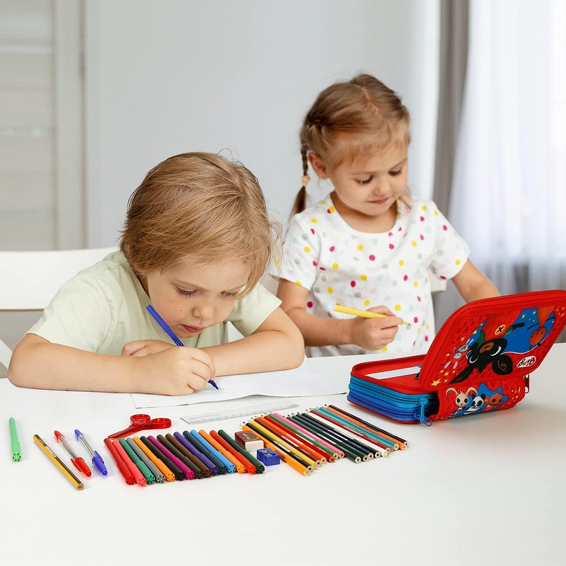 Bing 3 Tier Large Pencil Case Multi Compartment School Supplies