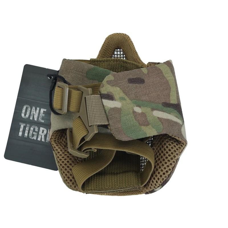 OneTigris Foldable Half Face Mask Mesh Mask for Airsoft Paintball