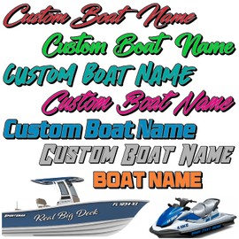Boat Name Decal/Custom Hull Graphic/Premium Marine Vinyl Lettering CTDP (Short 4-6 Letters)