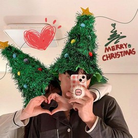 RidrificM8 2024 Christmas Decoration, Santa Hat, Christmas Headwear, Sparkling Christmas Hat, Women's, Children, Cute, Fashion, Costume, Party, Cosplay, Accessories, Gift, Prop, Decoration, New Year,