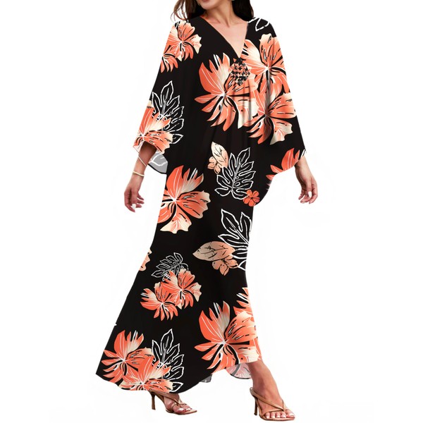 MAKABO Women's Kaftan Dresses Print Cover Up Caftan Maxi Dress