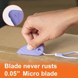 Ceramic Blade Safety Cutter, Mini Box Cutter Fits Keychain, Package Opener & Coupon Cutter Built-in magnetic (3 Pack-B)