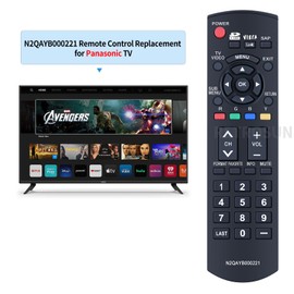 N2QAYB000221 Replacement Remote Control Compatible for Panasonic Viera TV TC-26LX85 TC-32LX85 TC-37LZ85 TC-37LZ85X TH-42PX80 TH-42PX80U TH-50PX80 TH-50PX80U TH-42PZ80 TH-42PZ80U TH-50PZ80U