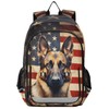 ALAZA Usa Flag German Shepherd Dog Travel Laptop Backpack, 17