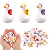 Lyreh 30pcs Mini Resin Gooses, Cute and Lightweight Miniature Resin