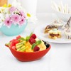 Zerodeko Strawberry Ceramic Bowls Porcelain Fruit Shape Serving Bowls Deep