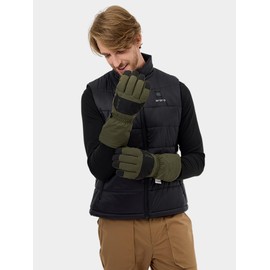 ORORO Unisex Shell Gloves for Liner Gloves, Winter Gloves for Cold Weather (Dark Green,L) - Non Heated