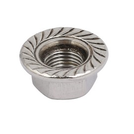 sourcing map M10 x 1.25 mm Pitch Metric Fine Thread 304 Stainless Steel Hexagonal Flange Nut DE 8 Pieces