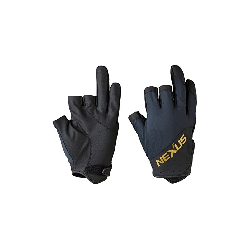 Shimano Nexus Stretch Gloves, 3-Piece Cut, GL-104V, Black, S
