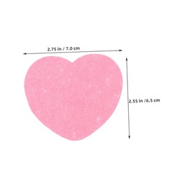 minkissy 60pcs Heart Shaped Compressed Facial Sponges Travel Friendly Exfoliating Cleansing Pads Portable Compressed Wood Pulp Cotton for Daily Skincare Routine Lightweight and Easy to Use