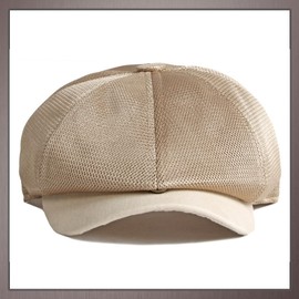 One Limitation CP415 Mesh Casket/Round Face/Square Face Hat, For Going Out, Stylish, Men's, Women's,, Black