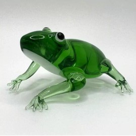 Murano New Collection! Murano Glass Handcrafted Unique Size 2 Frog Figurine, Glass Art