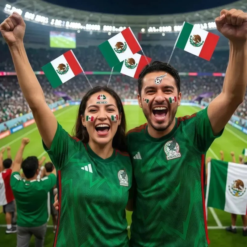 Pack de 12 Diademas de Bandera de México para el