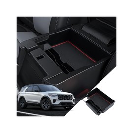 LANTU for Ford Explorer Center Console Organizer Ford Explorer 2024 2020-2023 Accessories Armrest Tray Middle Storage Box Insert Container Durable ABS Plastic