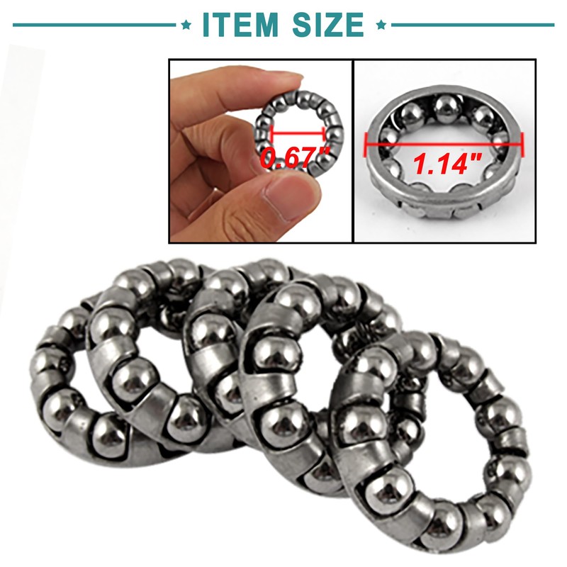 ACROPIX Bicycle Rear Wheel 9 Ball Bearing Replacement Silver Tone