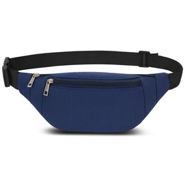 Bumbag Waist Fanny Pack Running Belt for Men Women Unisex Bum Bag with Adjustable Belt for Biking Traveling Outdoors Workout Cycling Fitness Hiking (Blue)