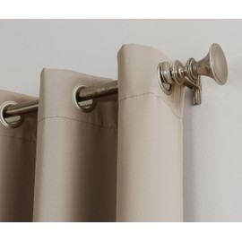 Sun Zero Easton Blackout Energy Efficient Grommet Curtain Panel, 40" x 84", Stone