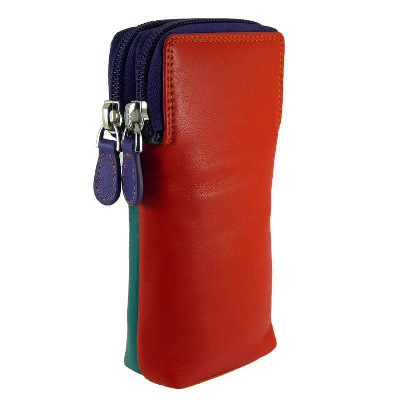 Hide and Sleek Multi-Coloured Soft Leather Double Spectacle Glasses Case