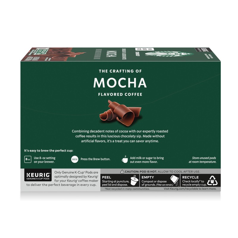 Starbucks K-Cup Coffee Pods, Flavored Hot or Iced Coffee, Mocha,