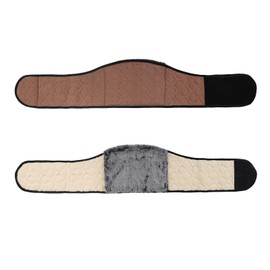 Faxianther Back Warmer with Wide Velcro Closure Winter Thick Back Support Belt Heat Belt Plush Lining Self-Heating Belt Kidney Warmer Kidney Protection Belly Waist Support Heat Bandage, brown