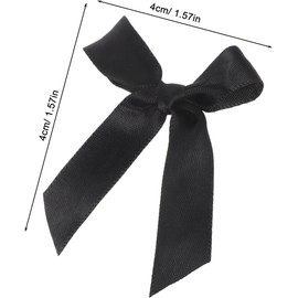 100 Piezas Moños Mini Negro para Manualidades DIY Lazos Elegantes para Regalo Costura Decoración de Bodas y Envoltura de Obsequios