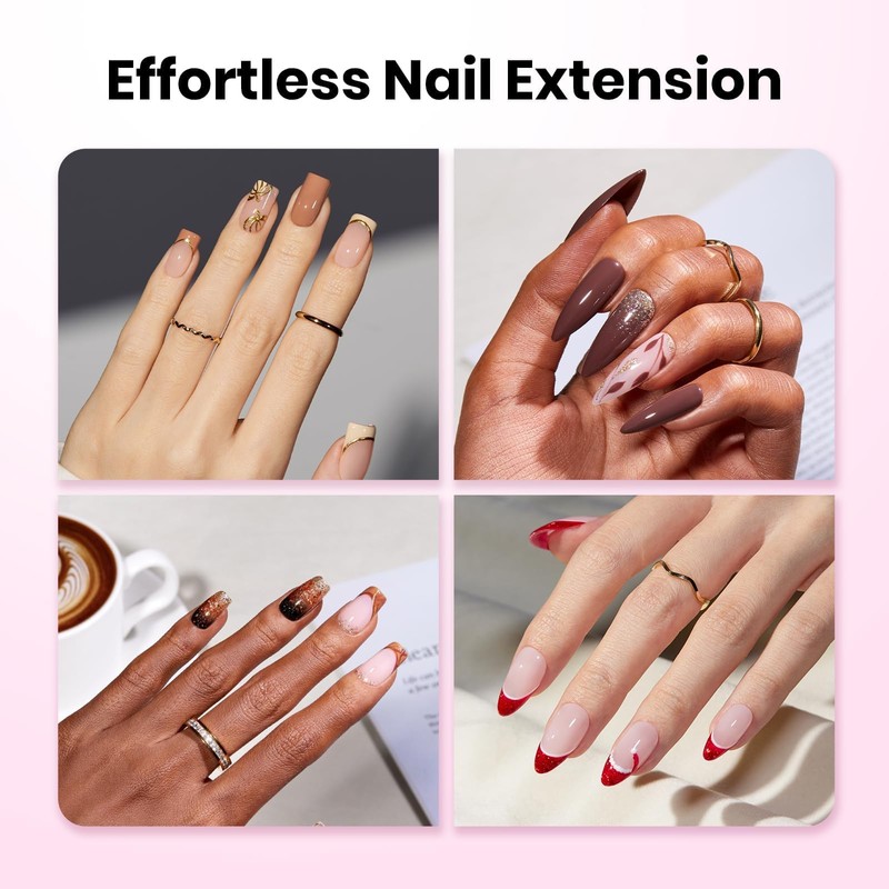 Beetles Tipex Lite Apex Nail Tips, Square Long, 256pcs 16